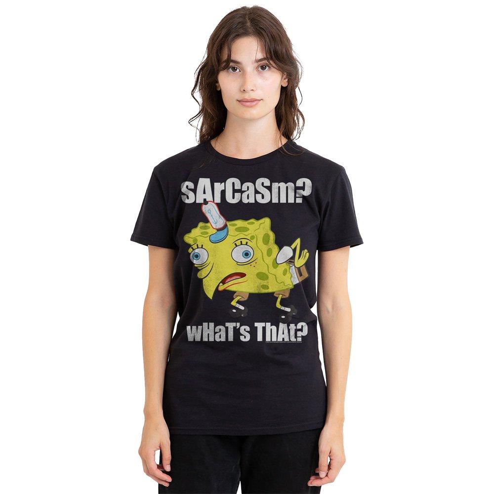 Black - Spongebob - Spongebob SarcaSmall Meme T-Shirt Black - 1