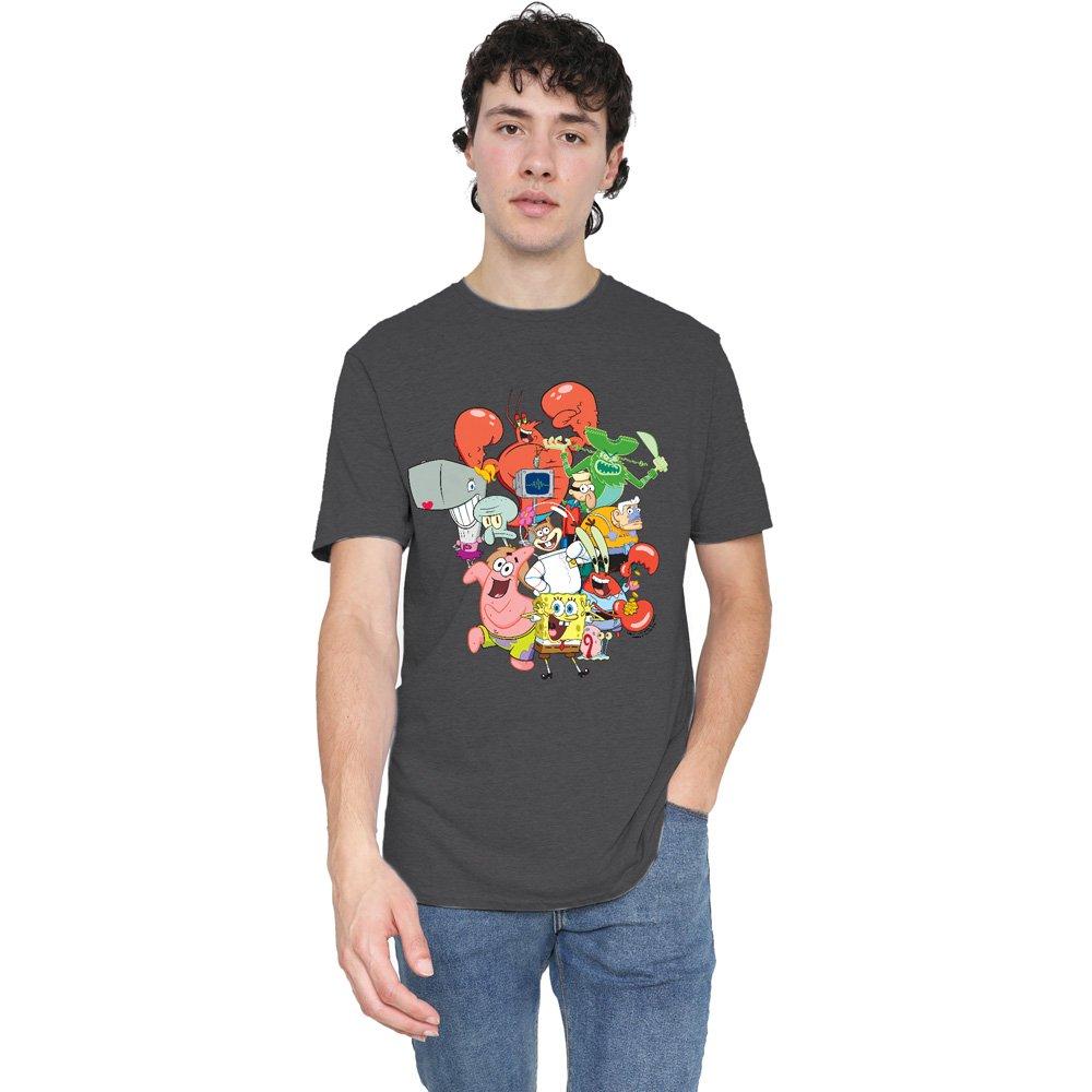Charcoal - Spongebob - Spongebob The Whole GangT Shirt Charcoal - 1