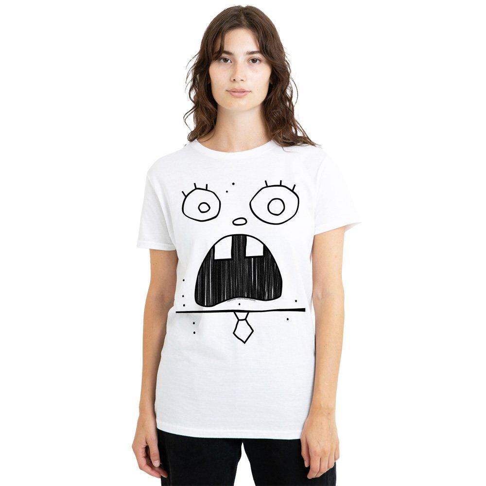 White - Spongebob - Spongebob Squarepants Spongebob Doogle Face T-Shir - 1