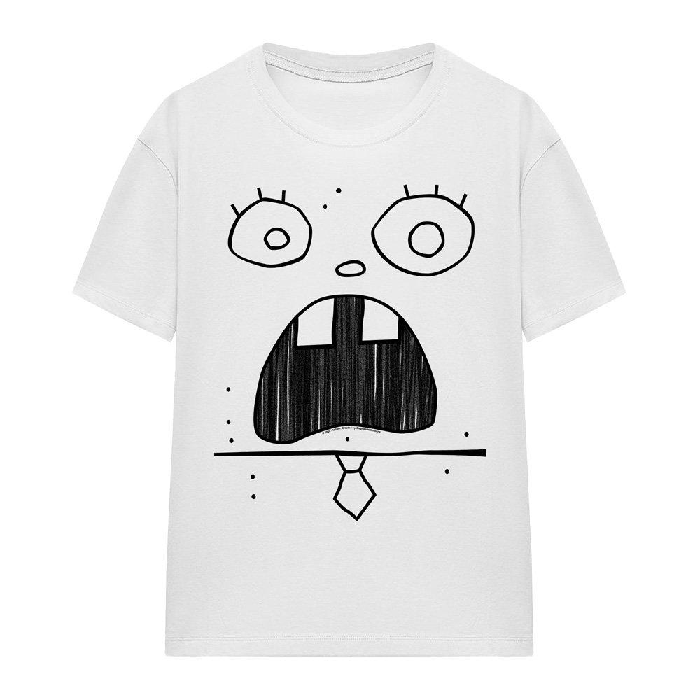 White - Spongebob - Spongebob Squarepants Spongebob Doogle Face T-Shir - 4