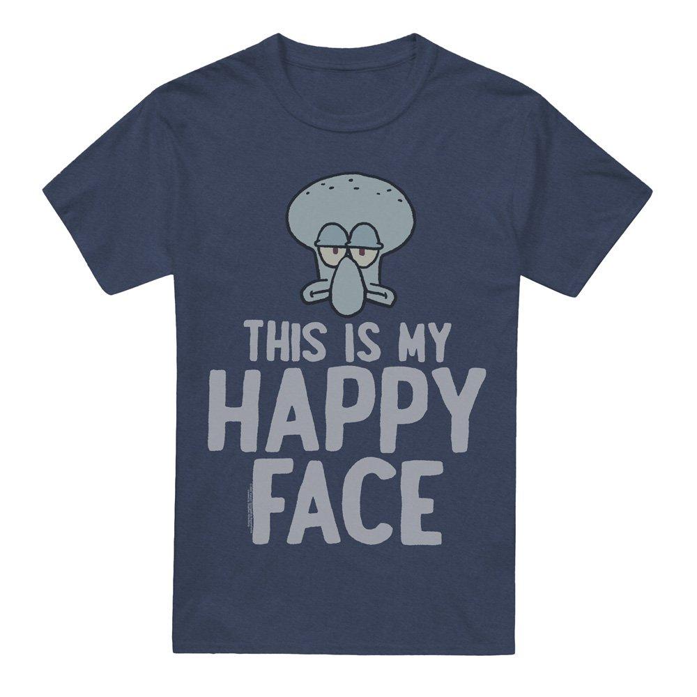 Navy - Spongebob - Spongebob Happy Face-Uk Heather Navy - 4