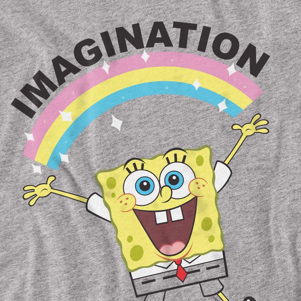 Light Grey - Spongebob - Spongebob Simple Imagination Mens Long Sleeve T Sh - 2