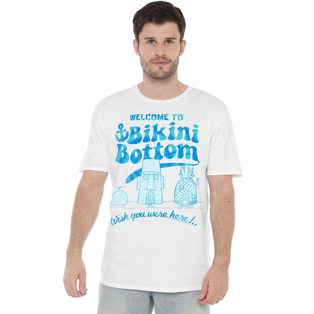 White - Spongebob - Spongebob Bikini Bottom Welcome T-Shirt White - 1