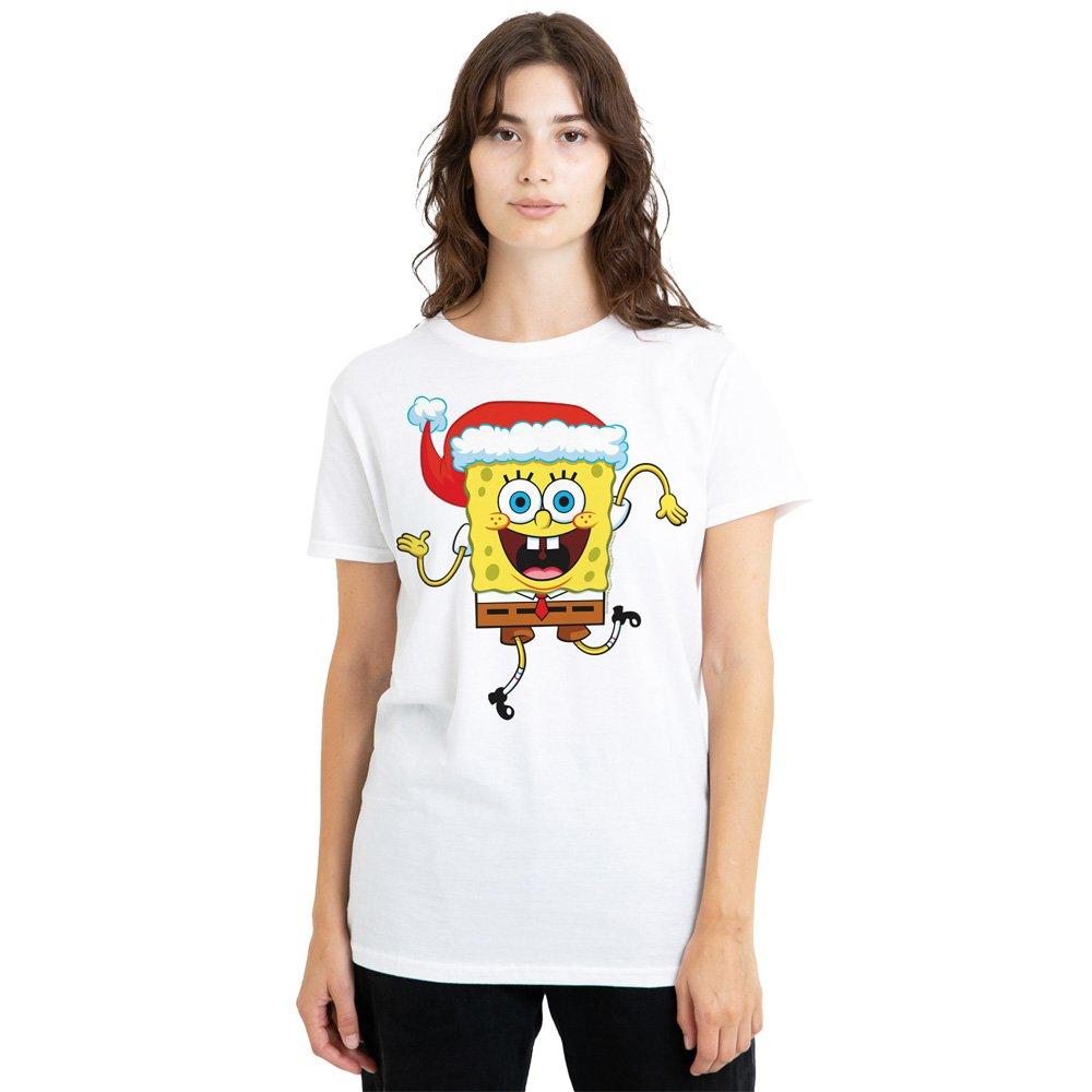 Spongebob Spongebob Squarepants Christmas Santa Hat Ladies T