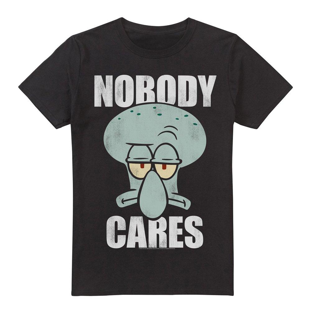 Black - Spongebob - Spongebob Nobody Cares Meme T-Shirt Black - 4