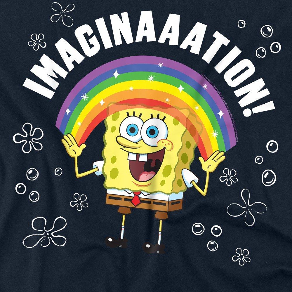 Navy - Spongebob - Spongebob Imagination Mens Long Sleeve T Shirt Na - 2