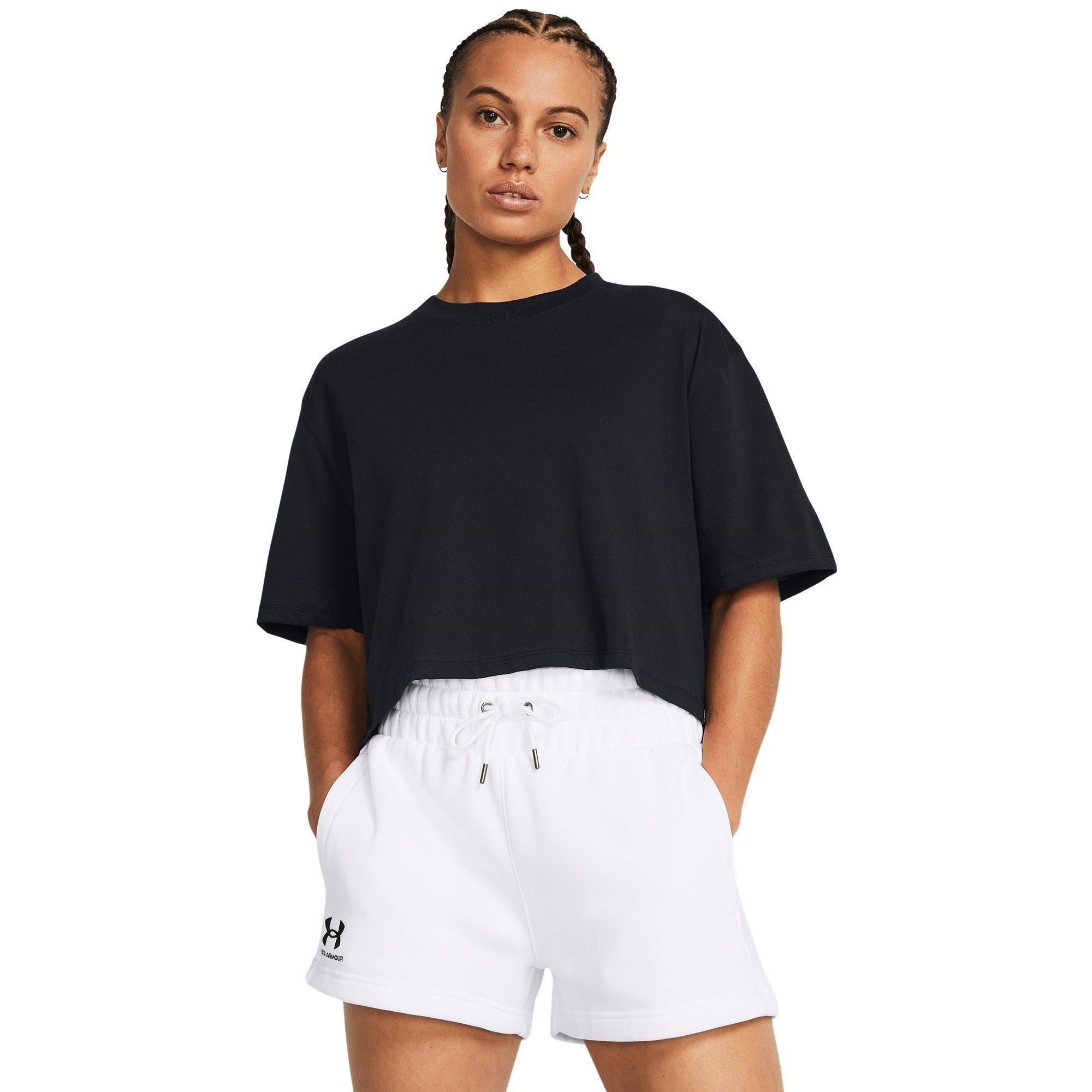 Black/White - Under Armour - Boxy Crop SS - 2