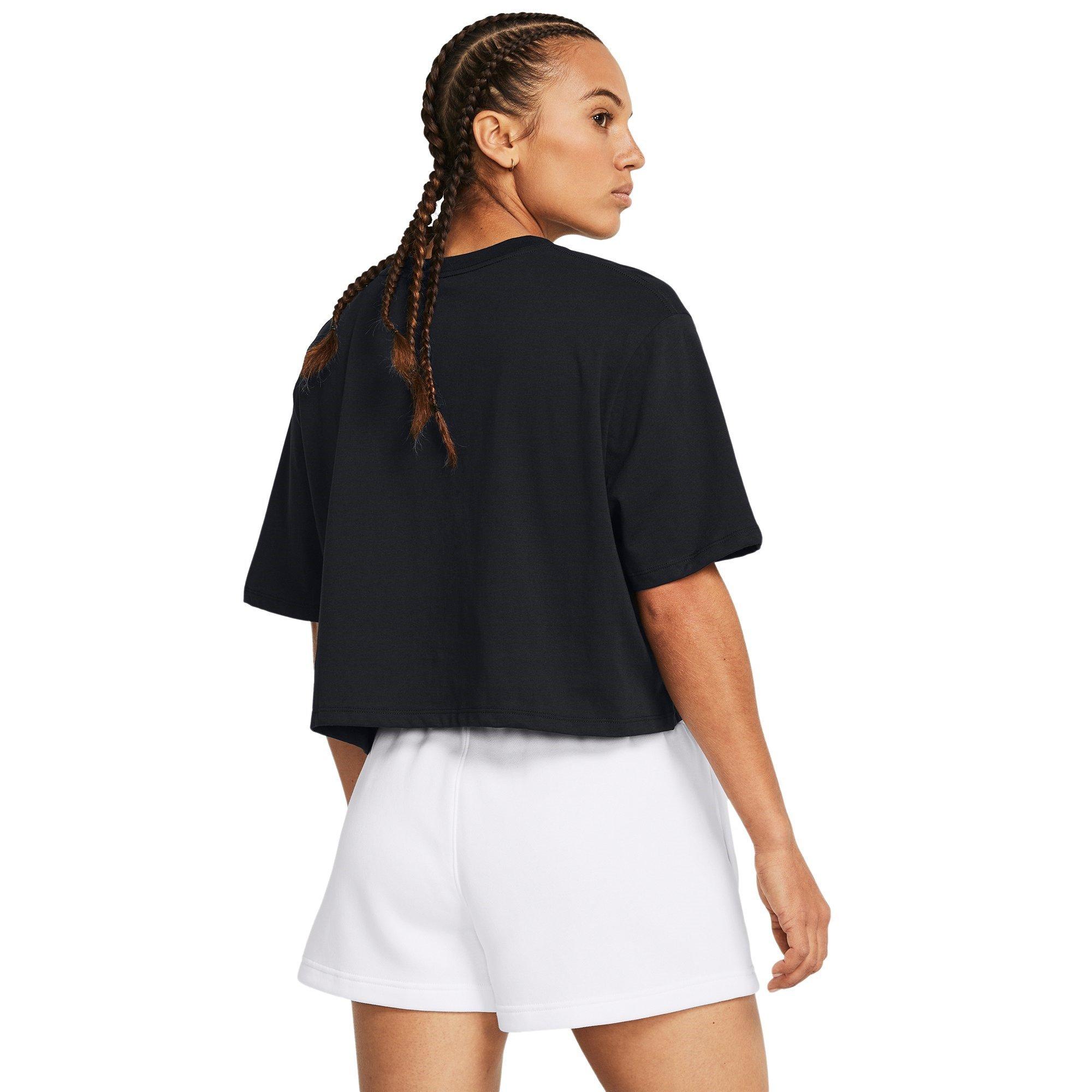 Black/White - Under Armour - Boxy Crop SS - 3