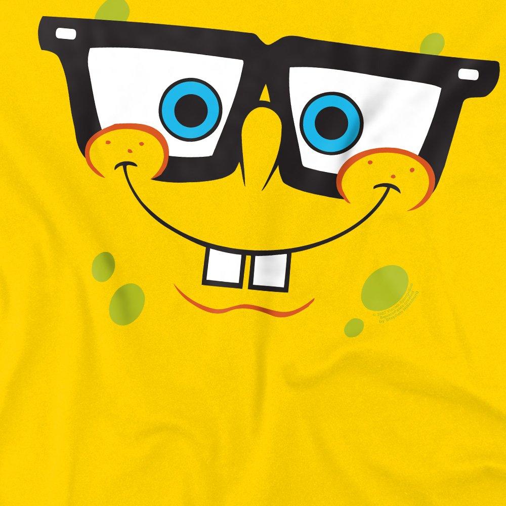 Yellow - Spongebob - Spongebob Nerd Face Unisex Adult T Shirt Yellow - 2
