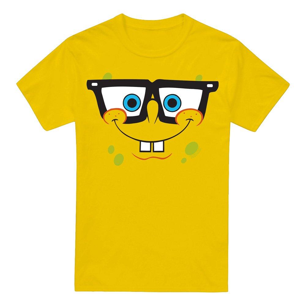 Yellow - Spongebob - Spongebob Nerd Face Unisex Adult T Shirt Yellow - 4