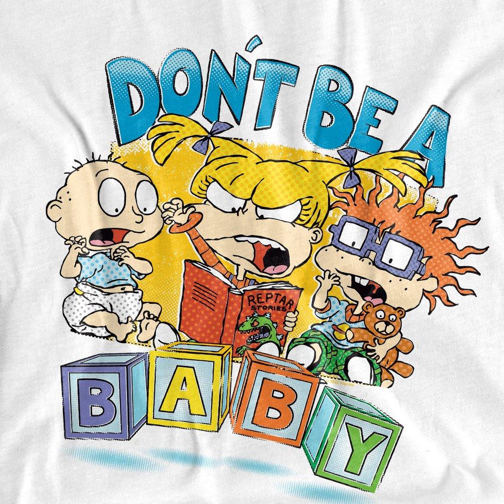 White - Nickelodeon - Rugrats DonT Be A Baby Blocks Unisex T Shirt Whi - 2