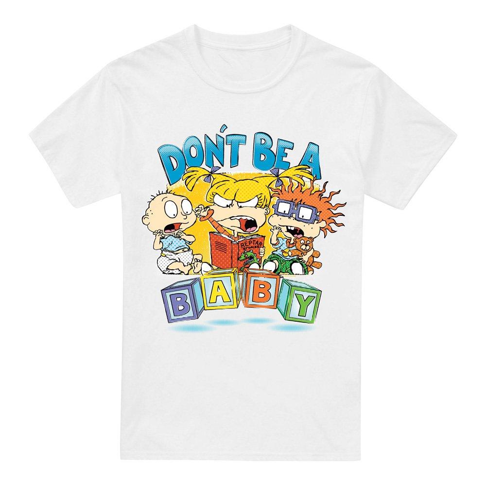 White - Nickelodeon - Rugrats DonT Be A Baby Blocks Unisex T Shirt Whi - 4