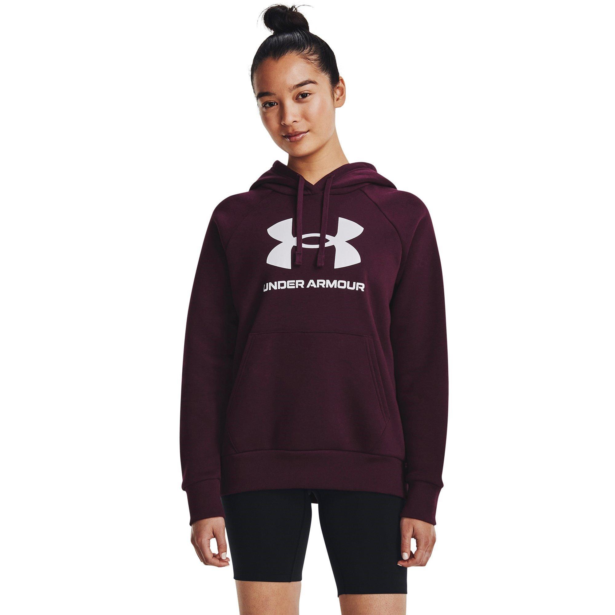 Maroon - Under Armour - Rival Fleece Hoodie Womens - 2