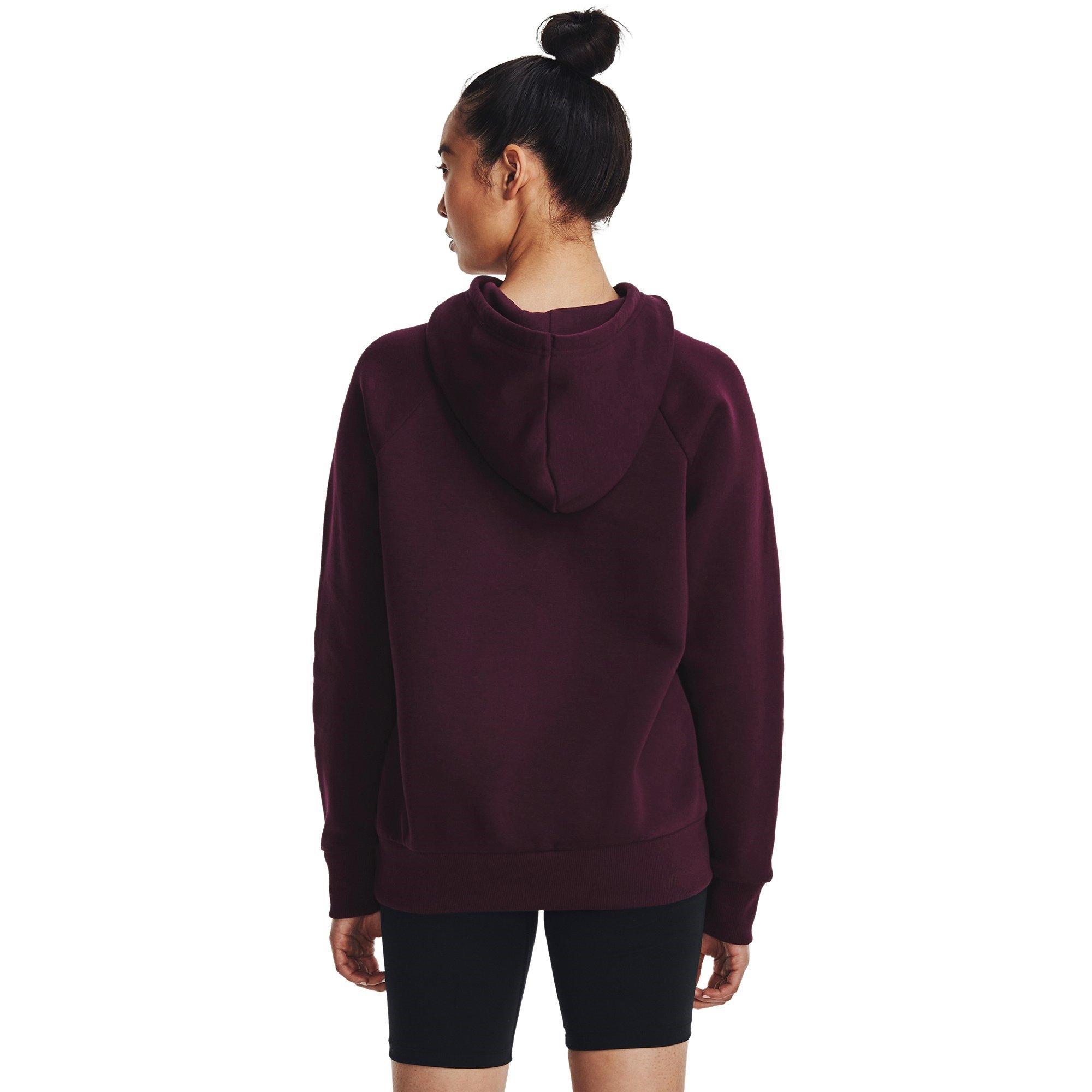 Maroon - Under Armour - Rival Fleece Hoodie Womens - 3