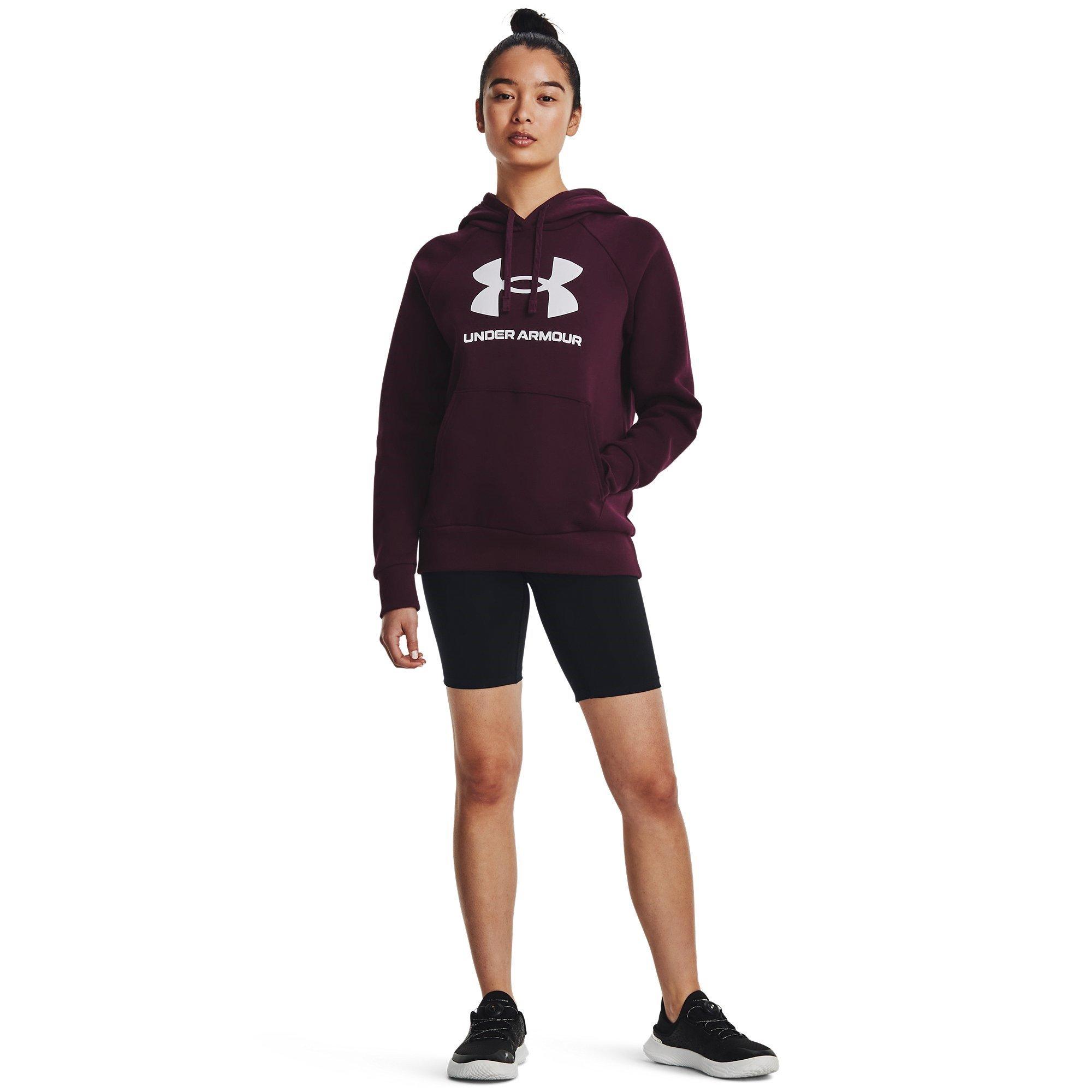 Maroon - Under Armour - Rival Fleece Hoodie Womens - 4