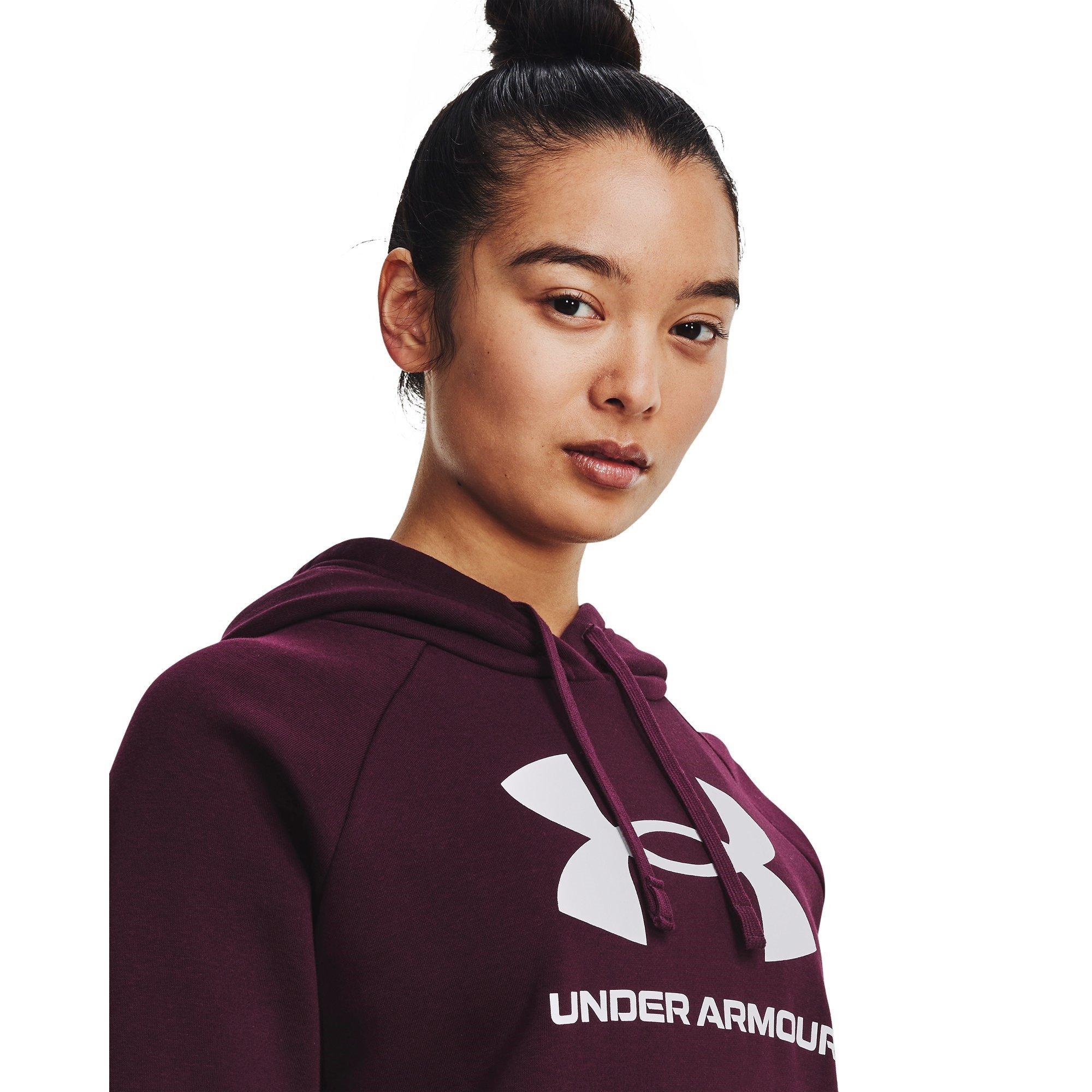 Maroon - Under Armour - Rival Fleece Hoodie Womens - 5