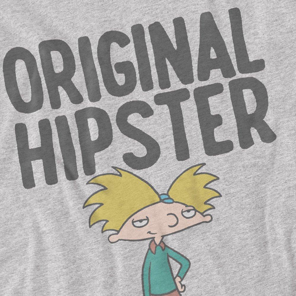 Light Grey - Nickelodeon - Hey Arnold Original Hipster Unisex Adult T Shirt - 2