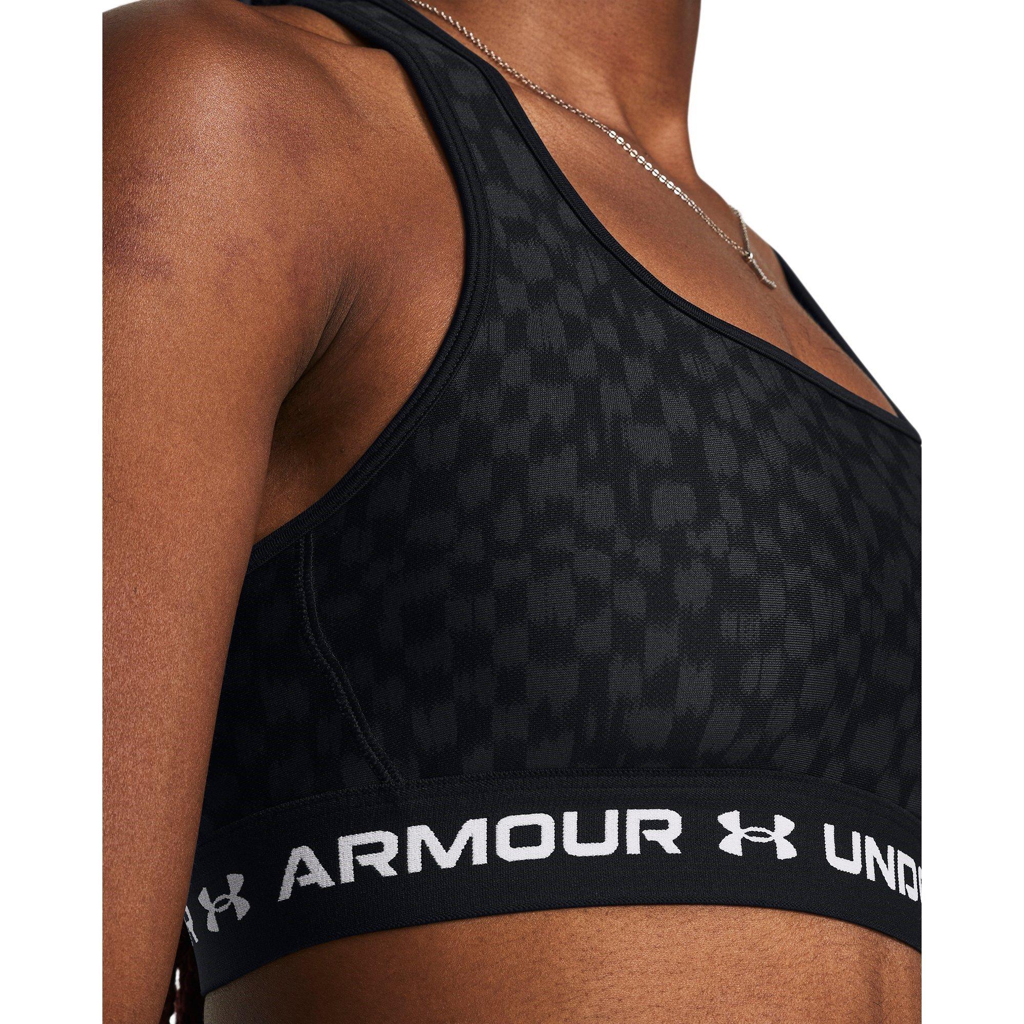 Blk/Cstlerck - Under Armour - Crossback Print Medium Impact Sports Bra - 15