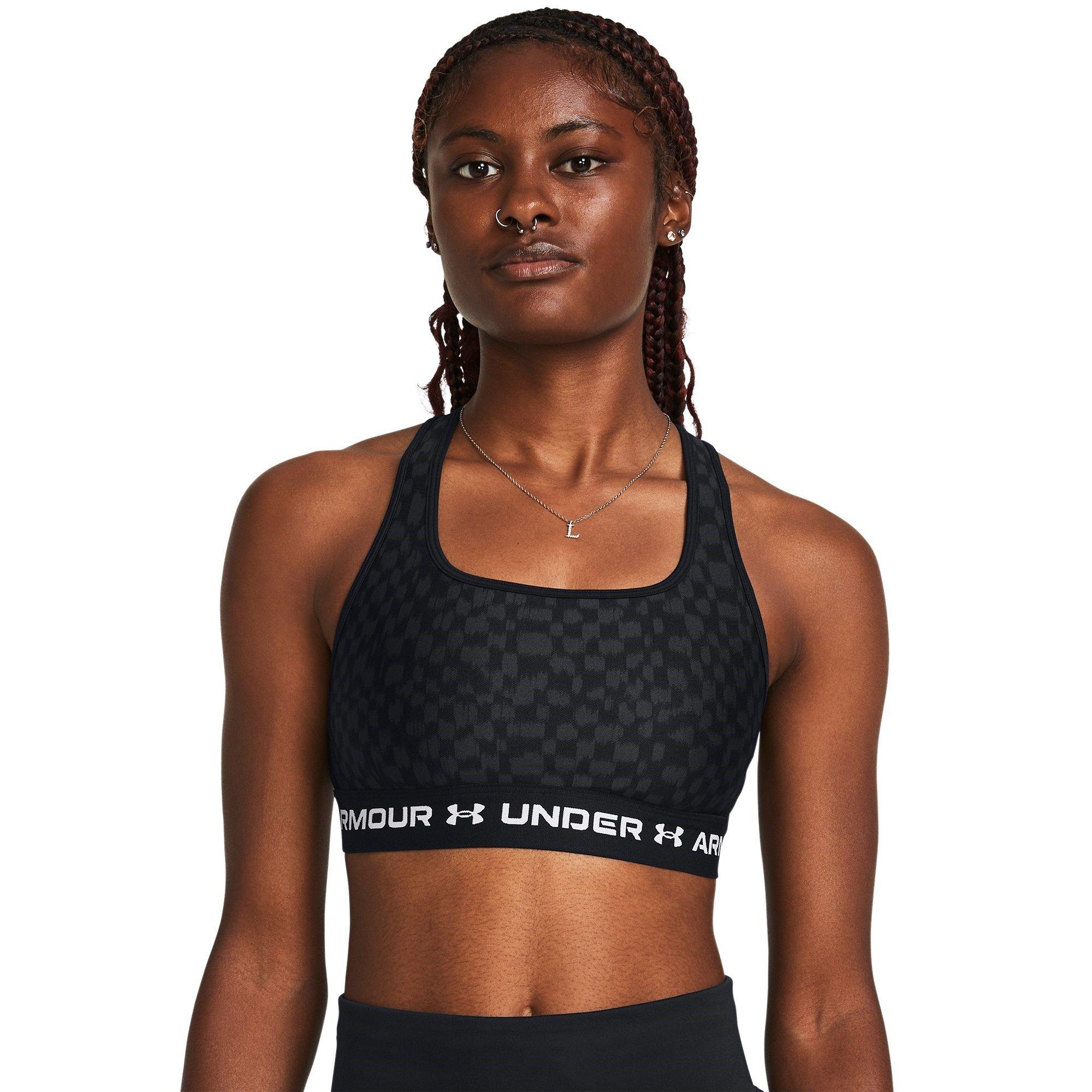 Blk/Cstlerck - Under Armour - Crossback Print Medium Impact Sports Bra - 3