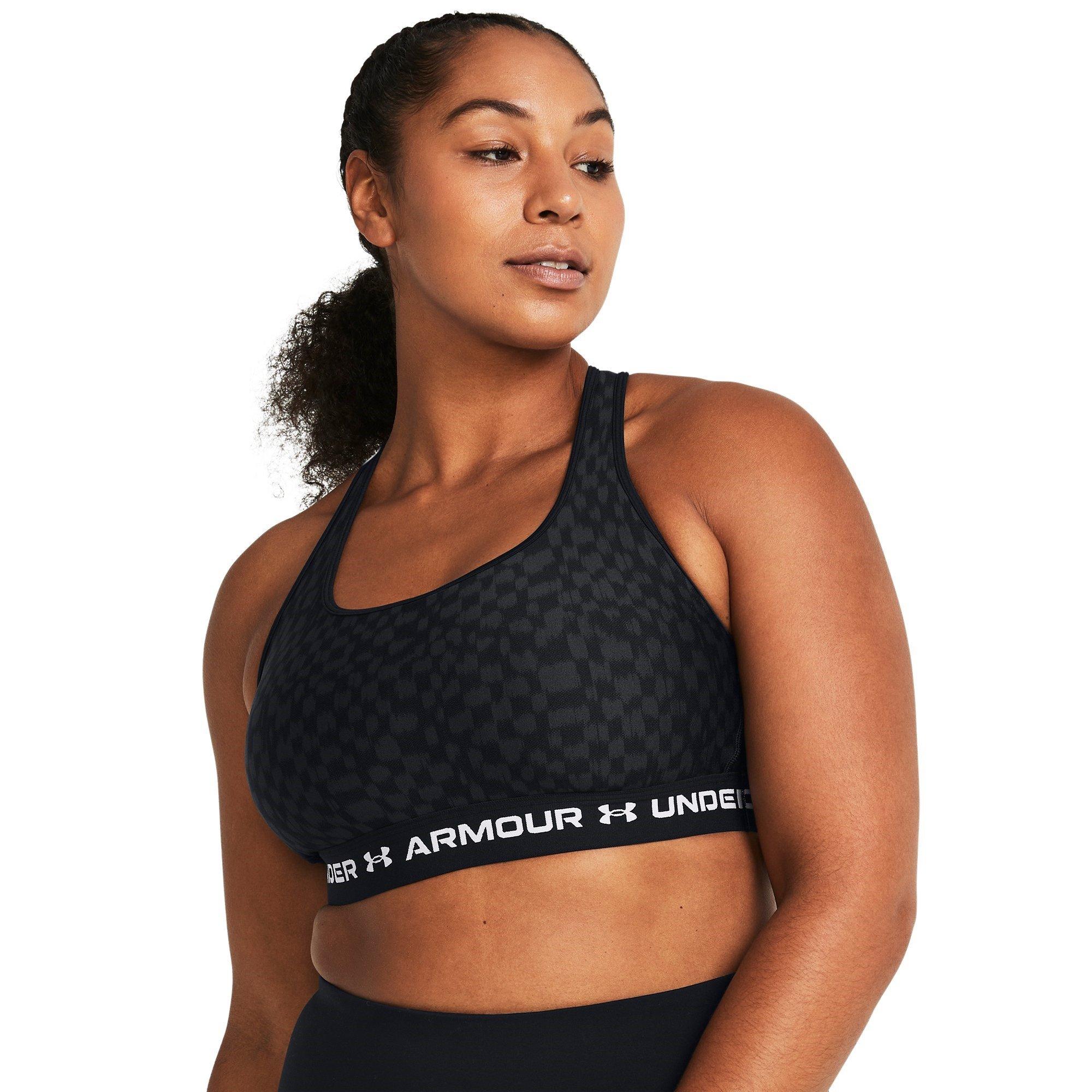 Blk/Cstlerck - Under Armour - Crossback Print Medium Impact Sports Bra - 9