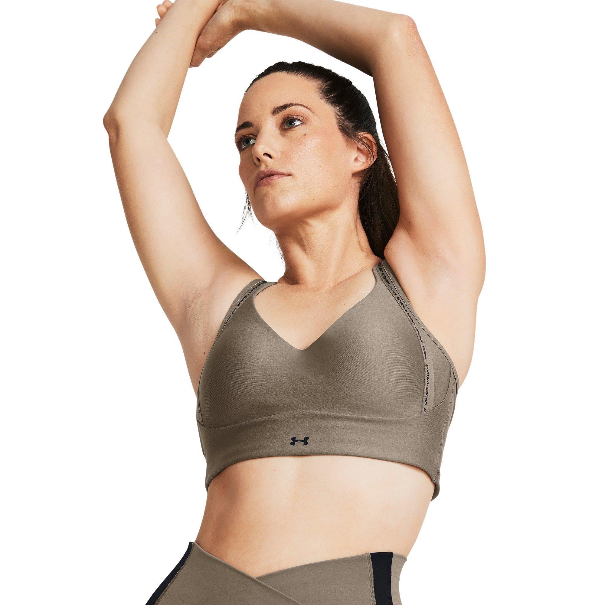 Brown - Under Armour - Infinity.0 Low Strappy Medium Impact Sports Bra - 3