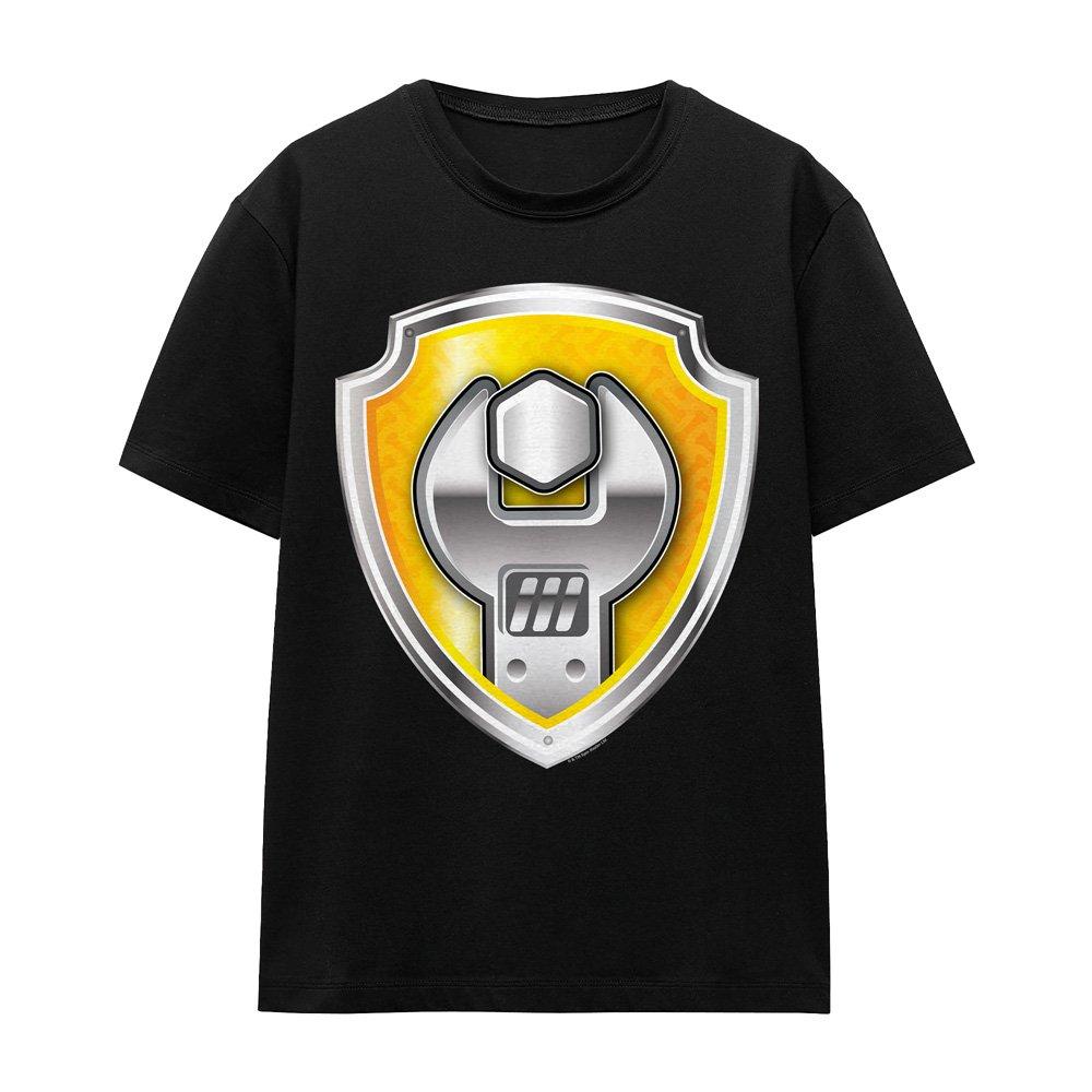 Black - Paw Patrol - Paw Patrol Rubble Badge T-Shirt Black - 4