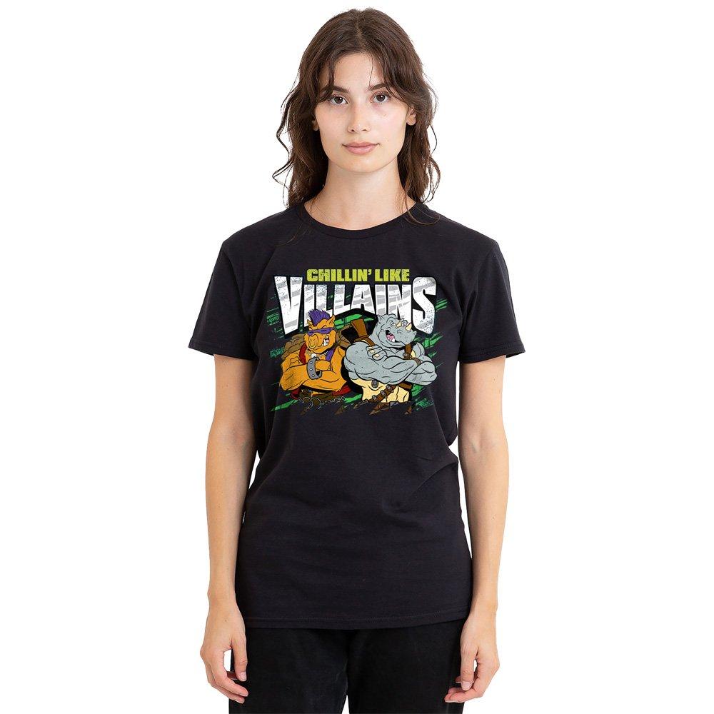 Black - Teenage Mutant Ninja Turtles - Tmnt Chillin Like Villains T-Shirt Black - 1