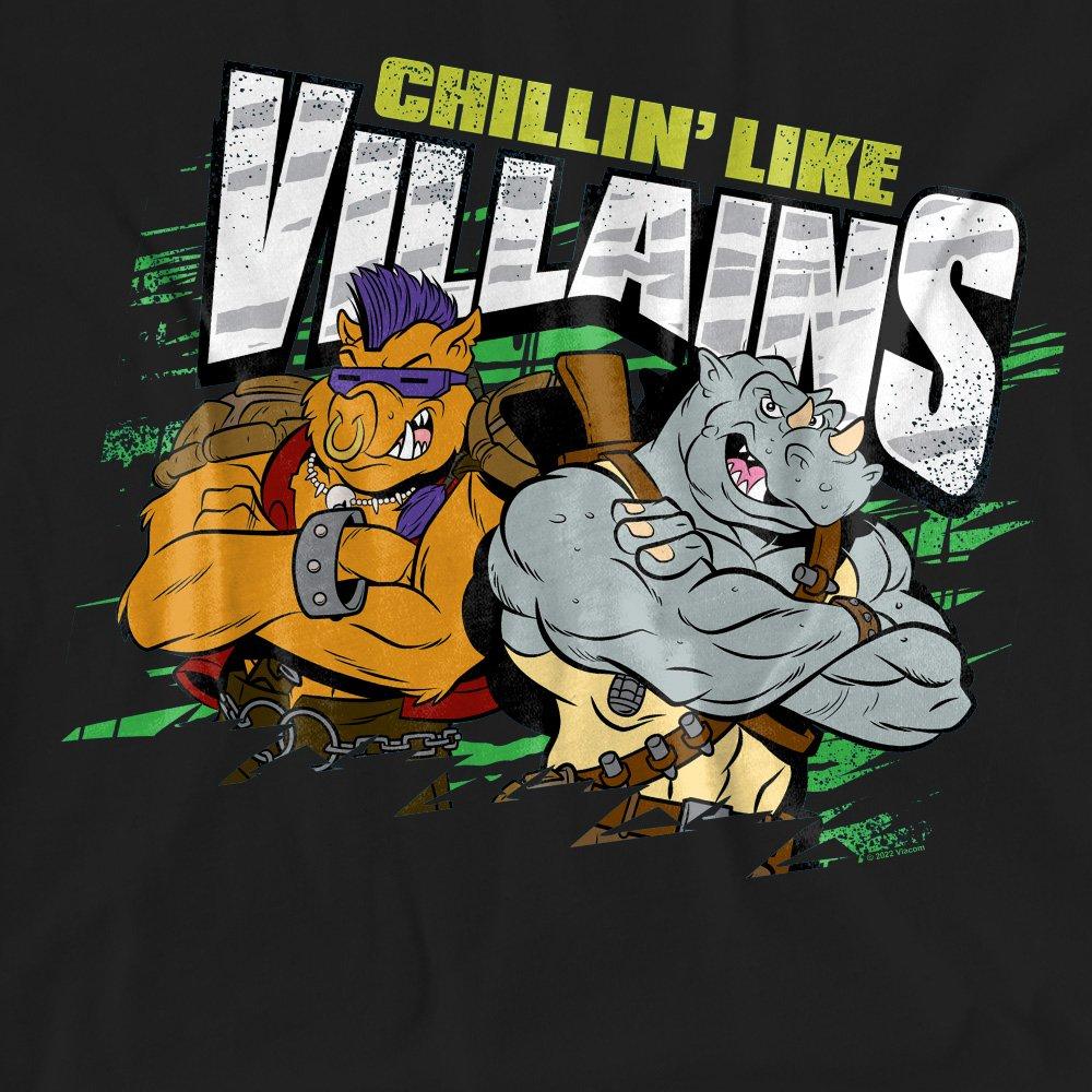 Black - Teenage Mutant Ninja Turtles - Tmnt Chillin Like Villains T-Shirt Black - 2