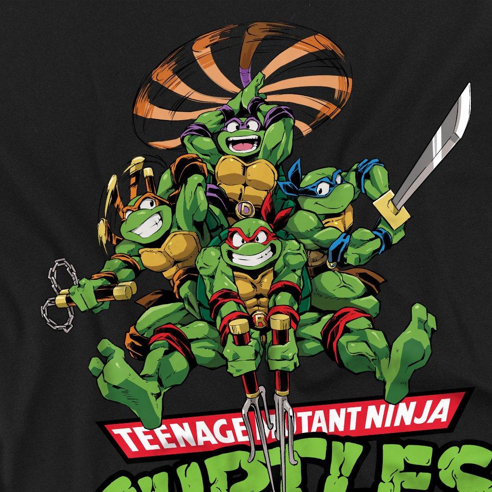Black - Teenage Mutant Ninja Turtles - Tmnt Manga Turtles Long Sleeve T-Shirt Black - 2