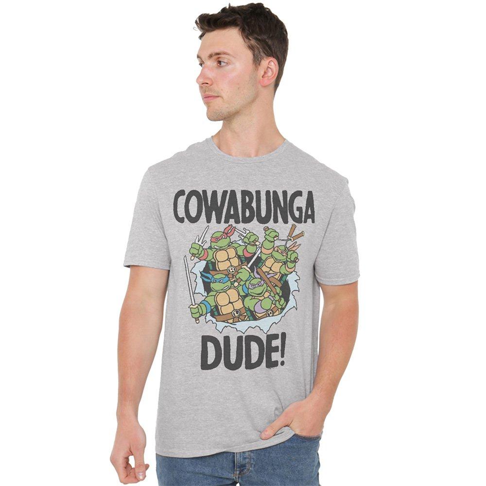 Grey - Teenage Mutant Ninja Turtles - Tmnt Cowabunga Dude Pf T Shirt Athletic Heather - 1