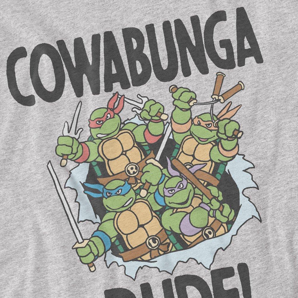 Grey - Teenage Mutant Ninja Turtles - Tmnt Cowabunga Dude Pf T Shirt Athletic Heather - 2