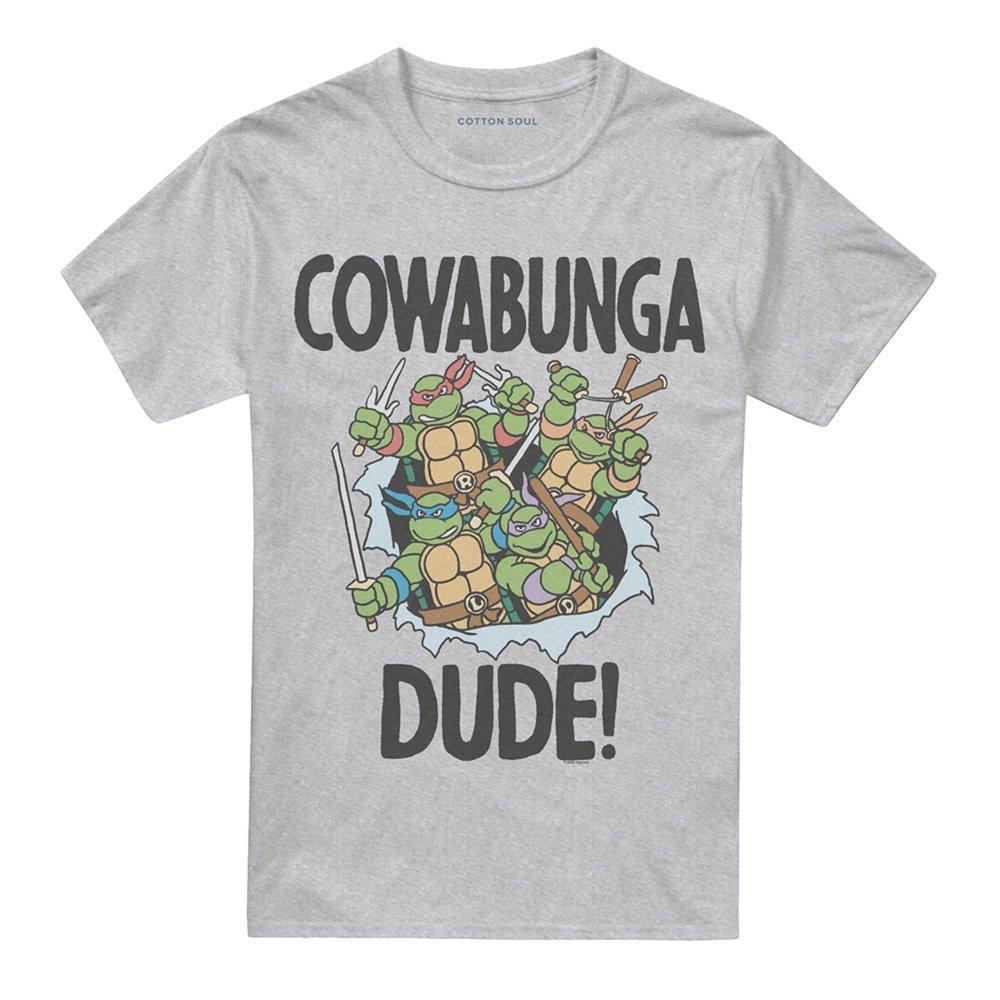 Grey - Teenage Mutant Ninja Turtles - Tmnt Cowabunga Dude Pf T Shirt Athletic Heather - 4