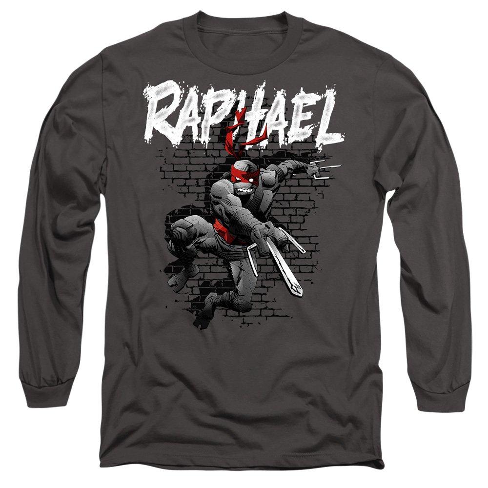 Charcoal - Teenage Mutant Ninja Turtles - Tmnt Tmnt Raphael Mens Long Sleeve T Shirt-Charcoa - 1