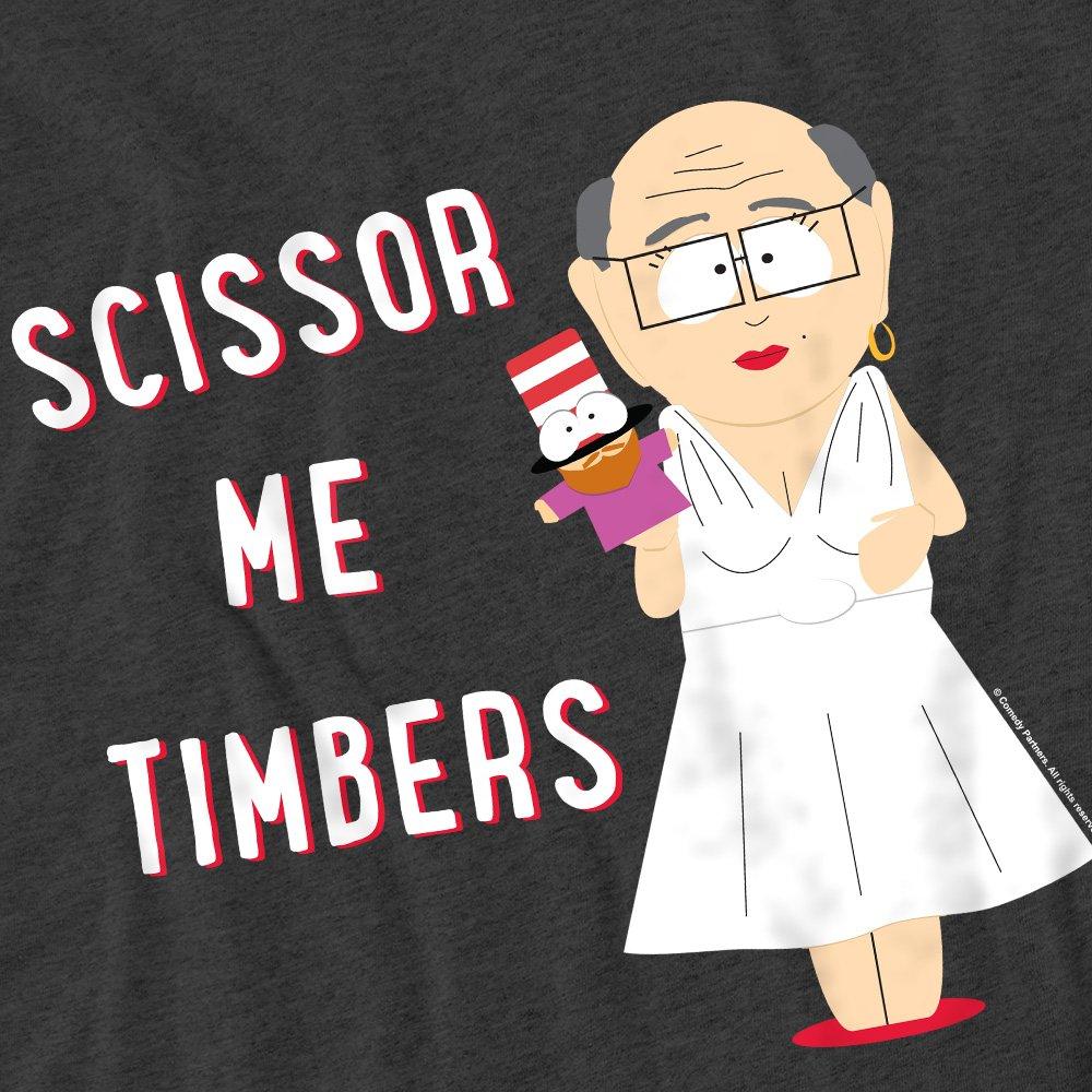 Charcoal - South Park - South Park Scissor Me TimbersT Shirt Charcoal - 2