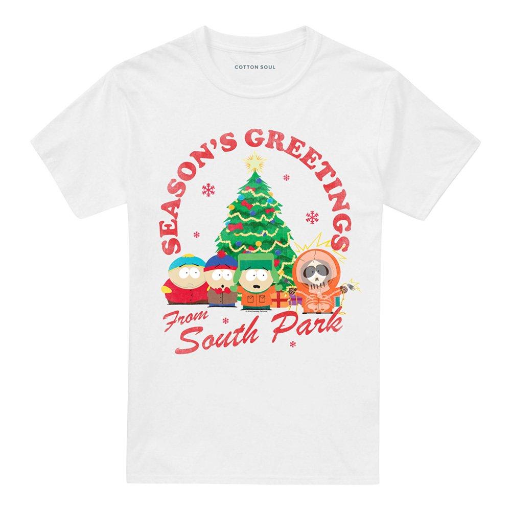 White - South Park - South Park Group Christmas Unisex Adult T Shirt W - 4