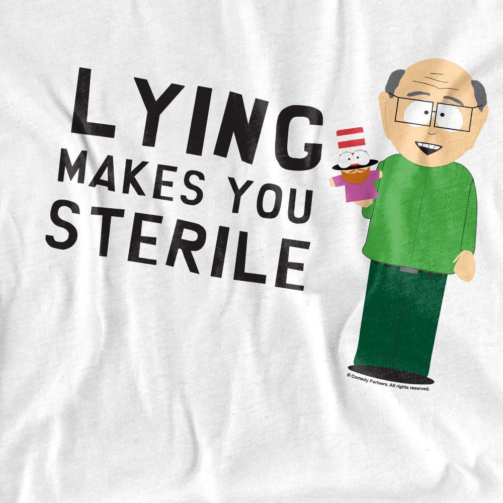 White - South Park - South Park Lying Makes You Sterile T-Shirt White - 2
