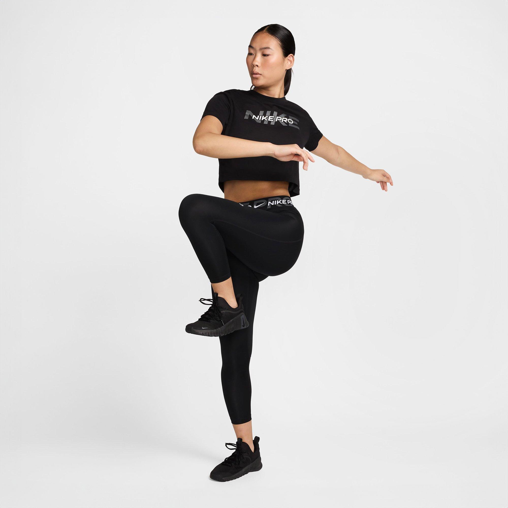 Black - Nike - Pro Womens Performance Cropped T Shirt - 6