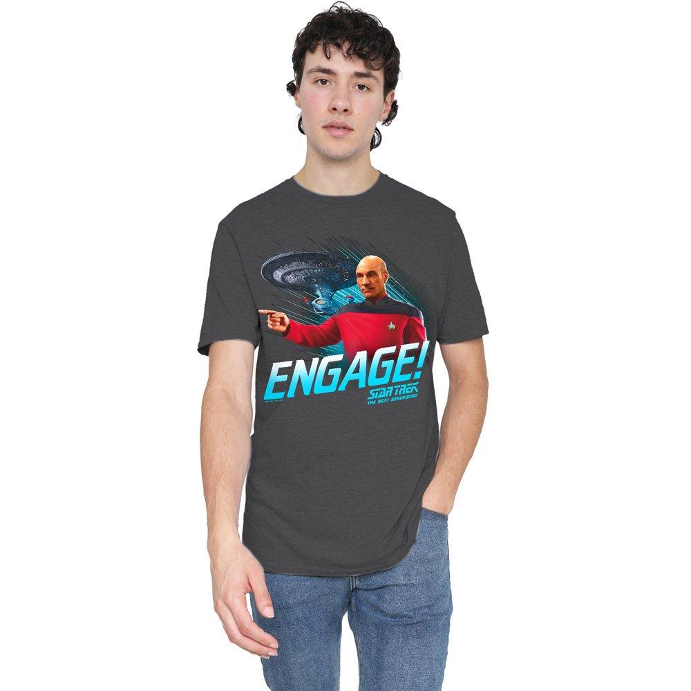 Charcoal - Star Trek - Star Trek Engage-Adult Heather Black - 1