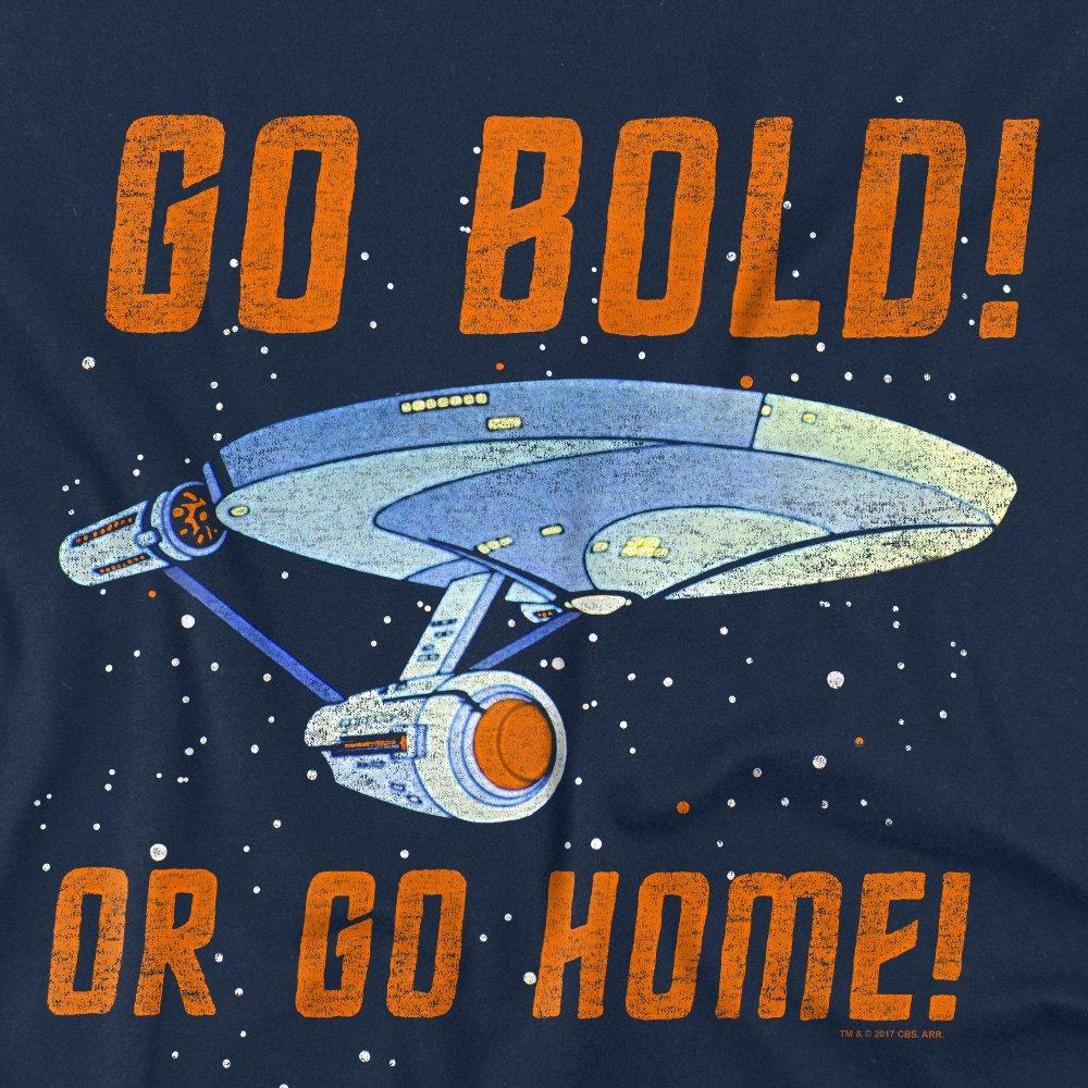 Navy - Star Trek - Star Trek Go Bold Unisex T Shirt Navy - 2