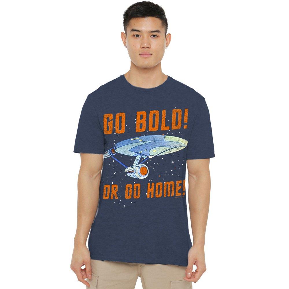 Navy - Star Trek - Star Trek Go Bold Adult Heather Navy - 1