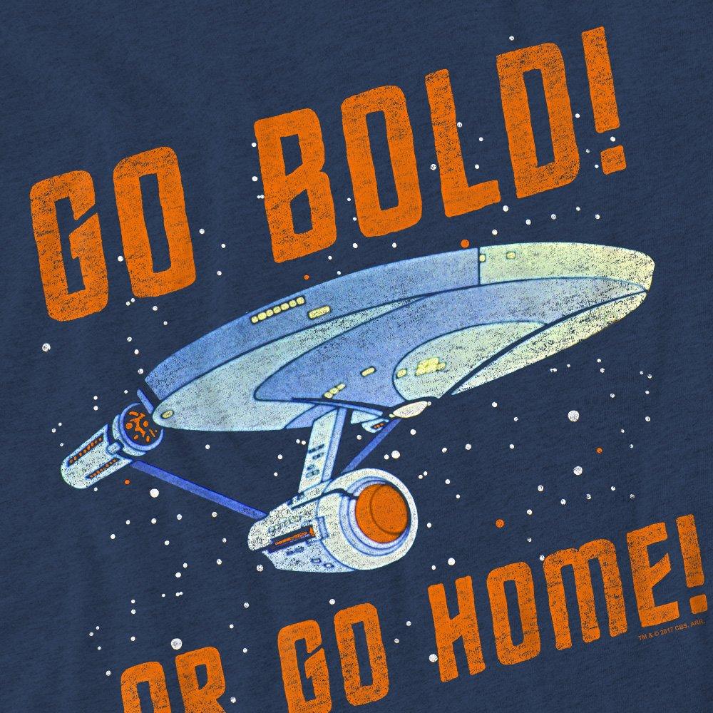 Navy - Star Trek - Star Trek Go Bold Adult Heather Navy - 2