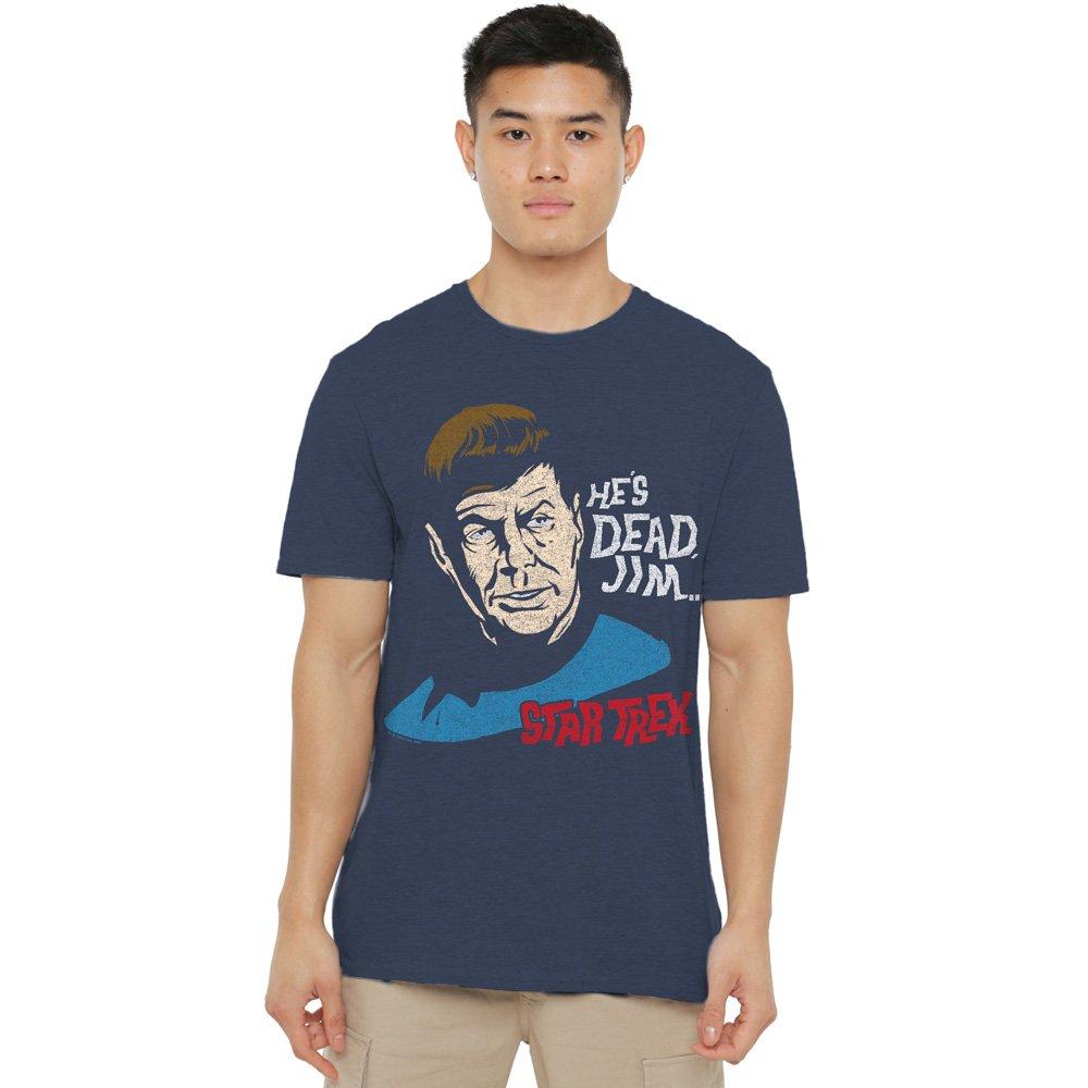Navy - Star Trek - Star Trek Hes Dead Jim Adult Heather Navy - 1