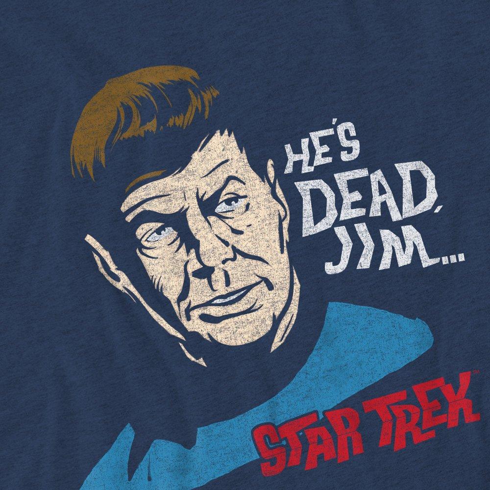 Navy - Star Trek - Star Trek Hes Dead Jim Adult Heather Navy - 2