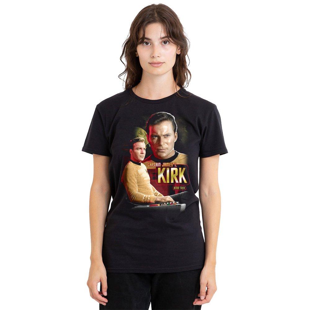 Black - Star Trek - Star Trek Captain Kirk T-Shirt Black - 1