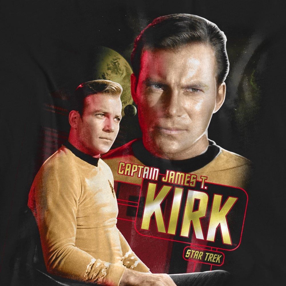 Black - Star Trek - Star Trek Captain Kirk T-Shirt Black - 2