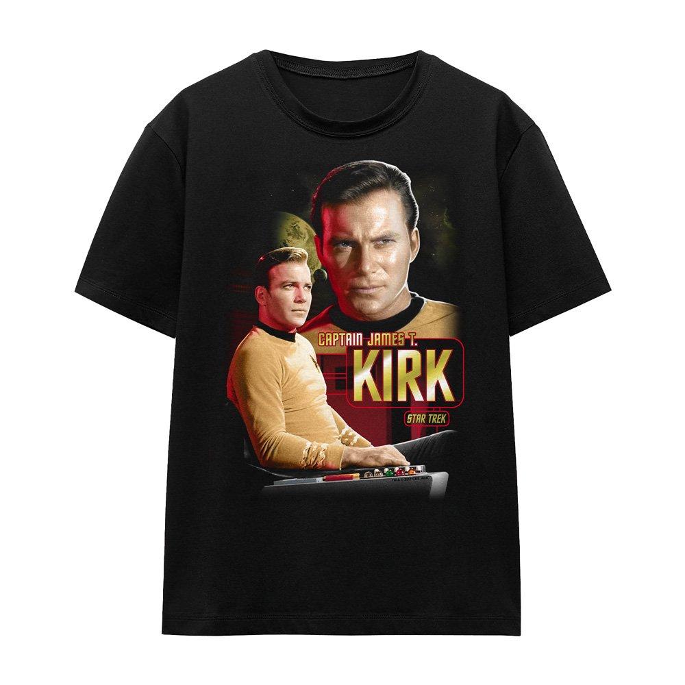 Black - Star Trek - Star Trek Captain Kirk T-Shirt Black - 4