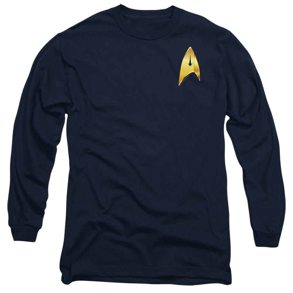 Navy - Star Trek - Star Trek Discovery Command Badge Long Sleeve T-Sh - 1