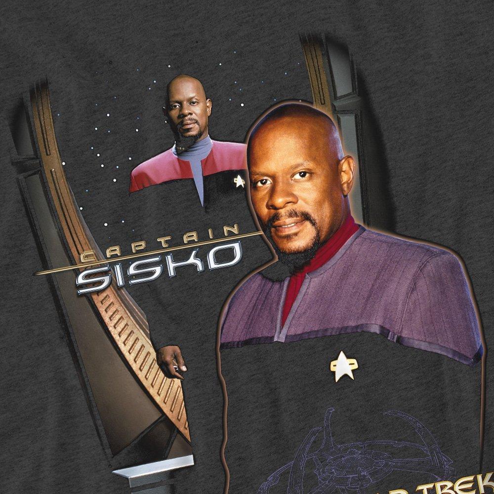 Charcoal - Star Trek - Star Trek Captain Sisko-Adult Heather Black - 2