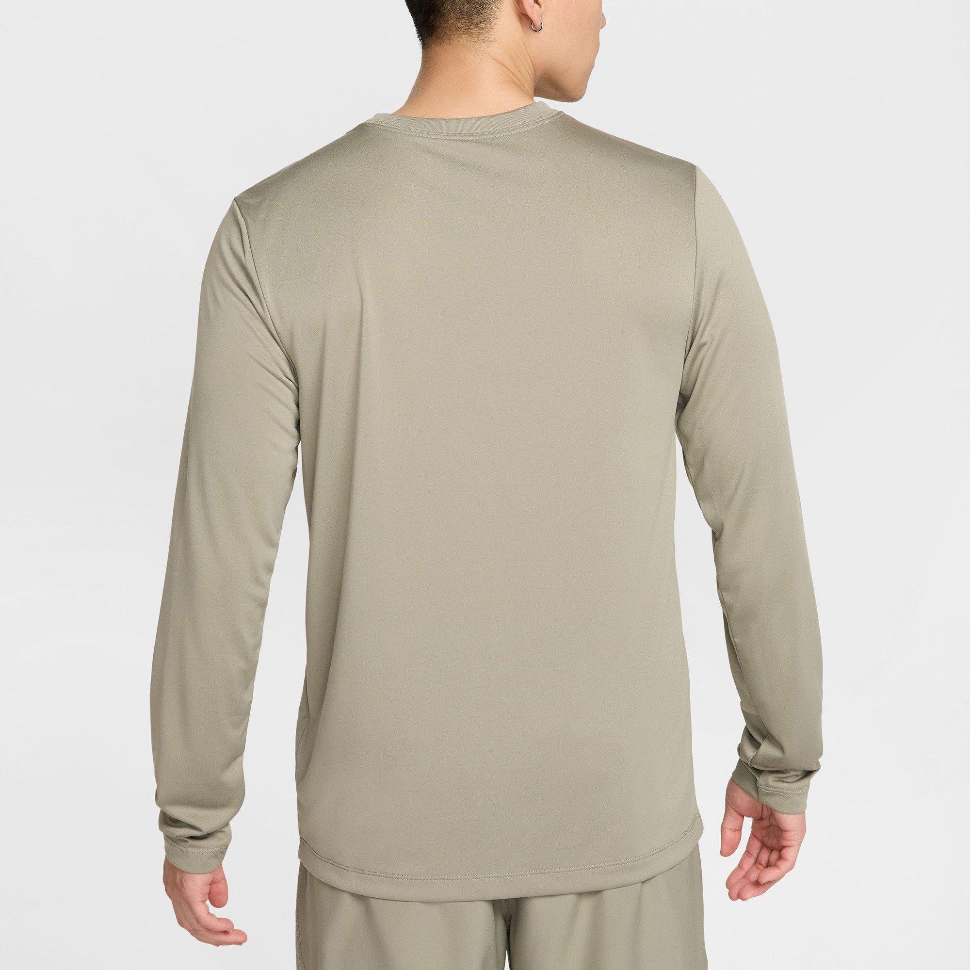Light Army/Blk - Nike - Dri FIT Legend Mens Long Sleeve Performance Top - 2