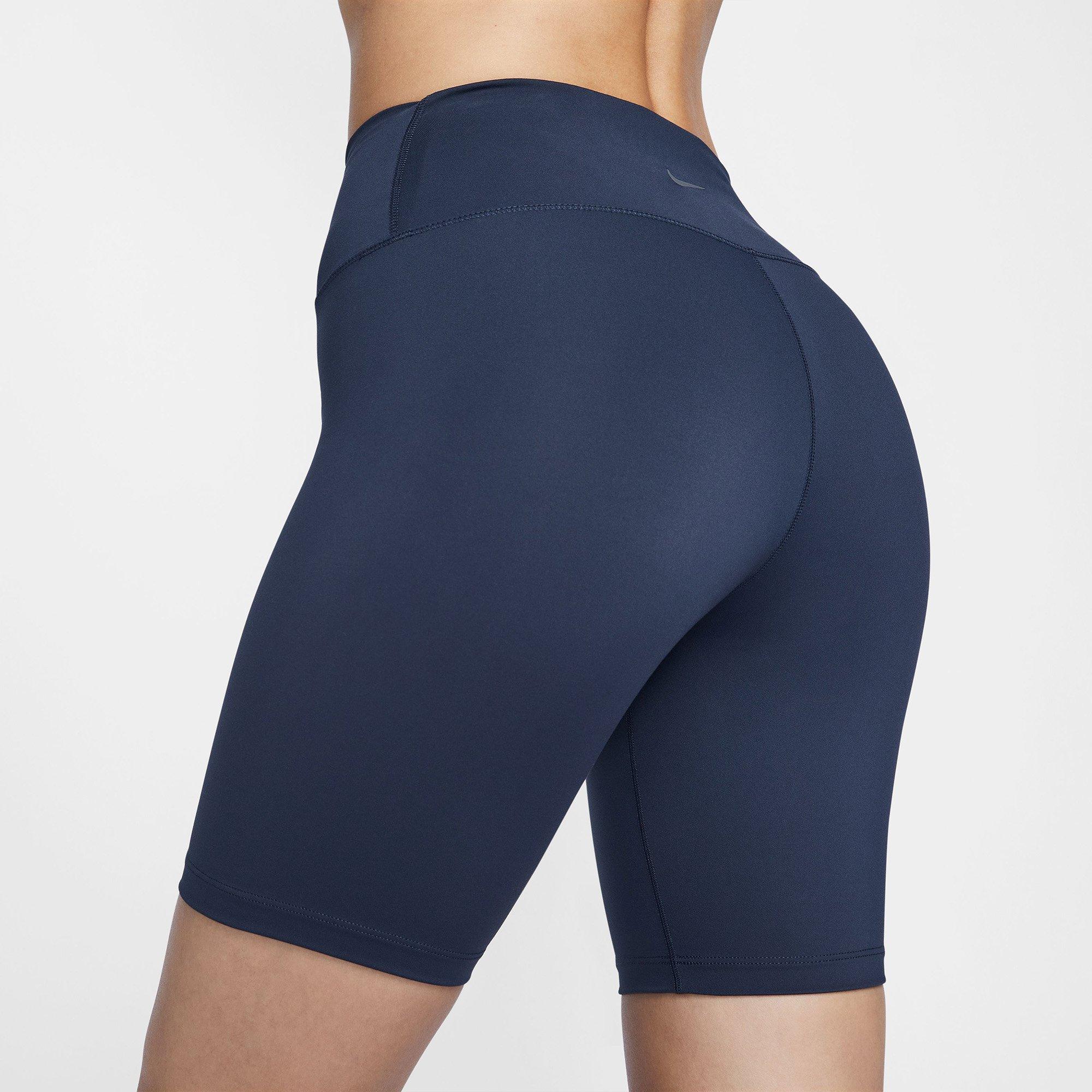 Obsidian/Black - Nike - One Womens High Waist Biker Shorts - 5